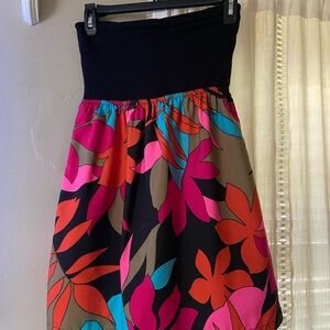 Roxy Floral Strapless Mini Dress